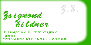 zsigmond wildner business card